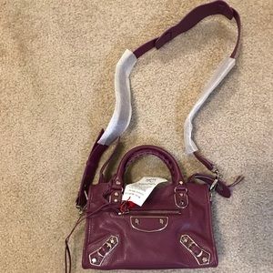 balenciaga mini maroon